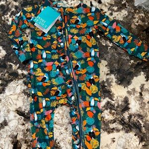 NWT Posh Peanut Girl Zip onesie